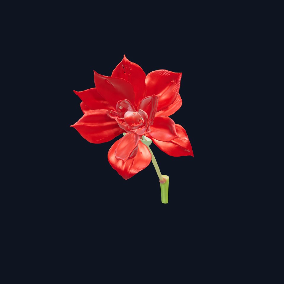 Red Flower Model Pack with Realistic Textures